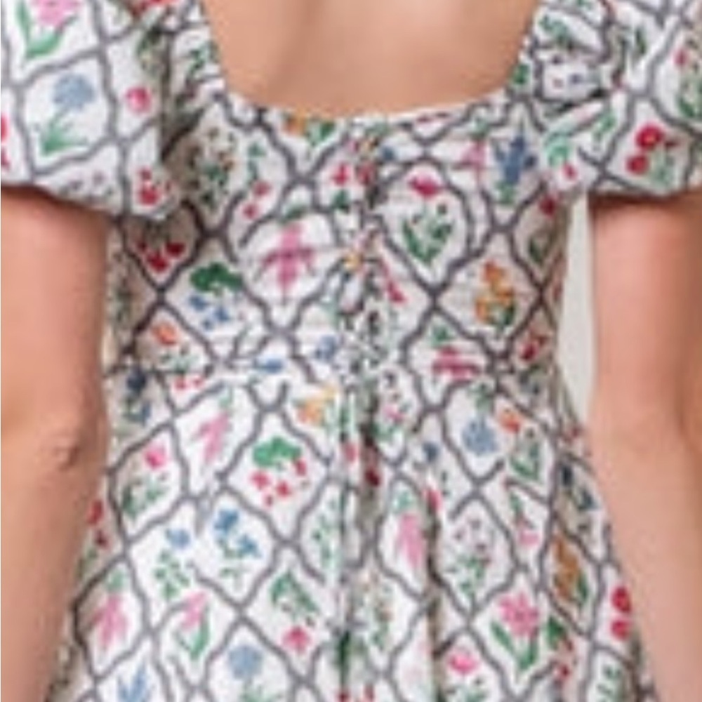 Moon River Floral Puff Sleeve - Picture 9 of 9